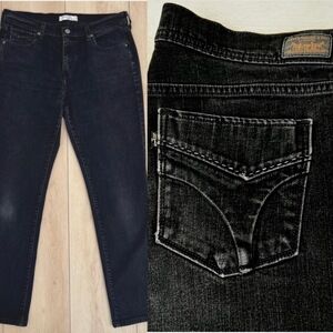 Y2K Levi's 505 Black Label Jeans Straight Leg Stretch in Washed Black Misses 12M